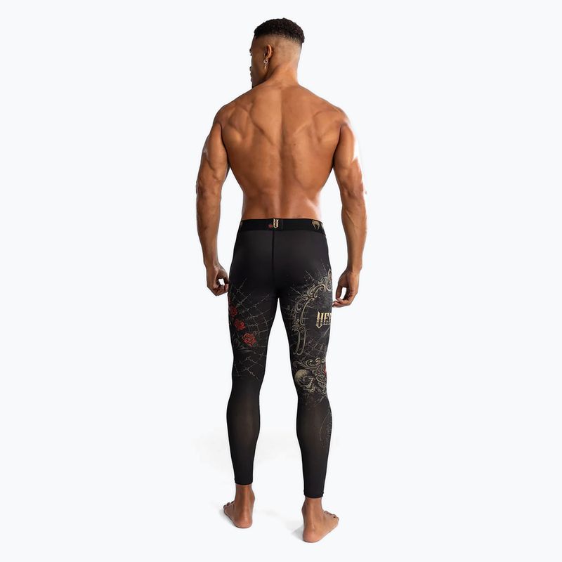 Legginsy treningowe męskie Venum Santa Muerte 5.0 Men’s Spats deep black/gold 3