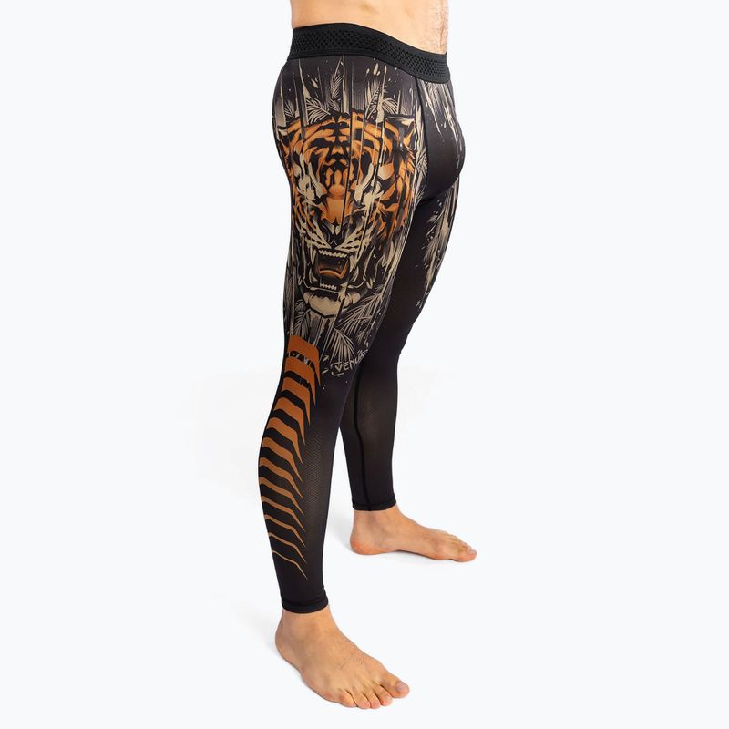 Legginsy treningowe męskie Venum Tiger Men's Spats black/neon orange 5
