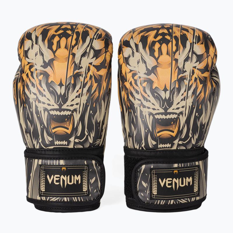Rękawice bokserskie Venum Tiger Boxing Gloves black/neon orange 2