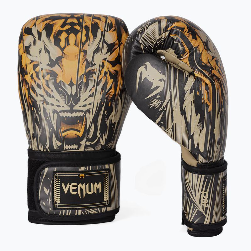 Rękawice bokserskie Venum Tiger Boxing Gloves black/neon orange 3