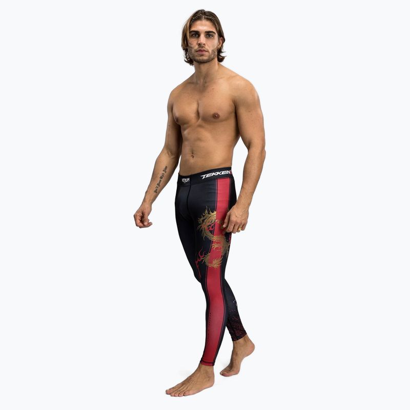 Legginsy treningowe męskie Venum X Tekken 8 - Marshall Law Spats black/red/gold 2