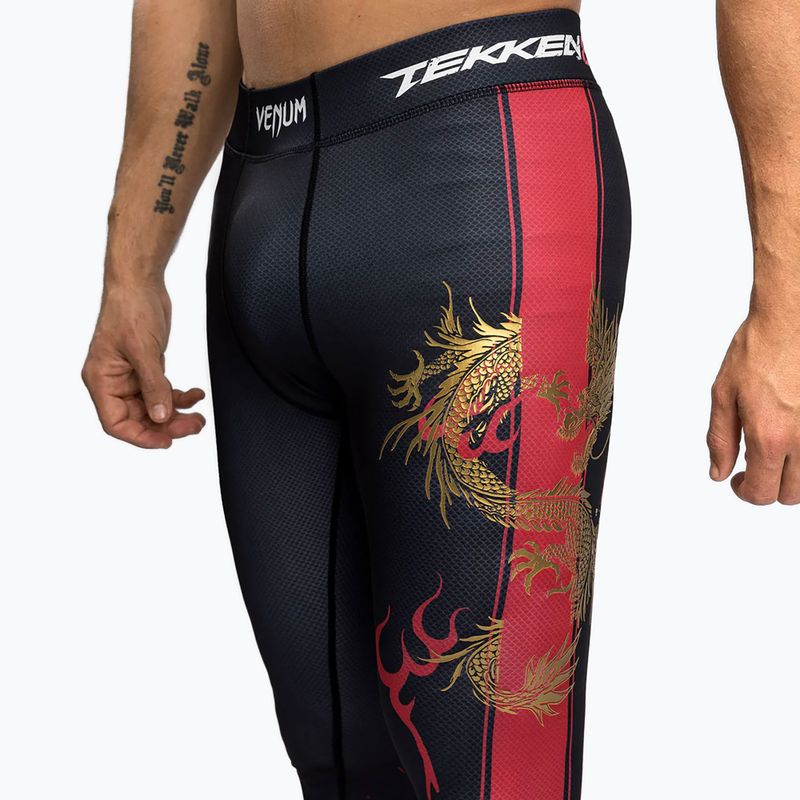 Legginsy treningowe męskie Venum X Tekken 8 - Marshall Law Spats black/red/gold 6