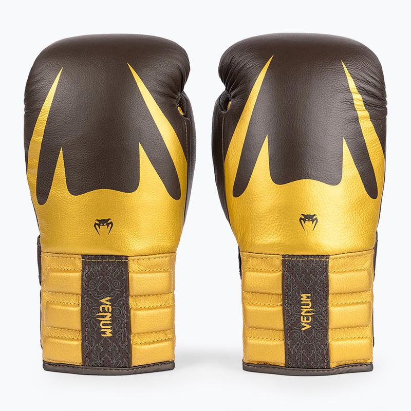 Rękawice bokserskie Venum Reverso Boxing chocolate/gold 2