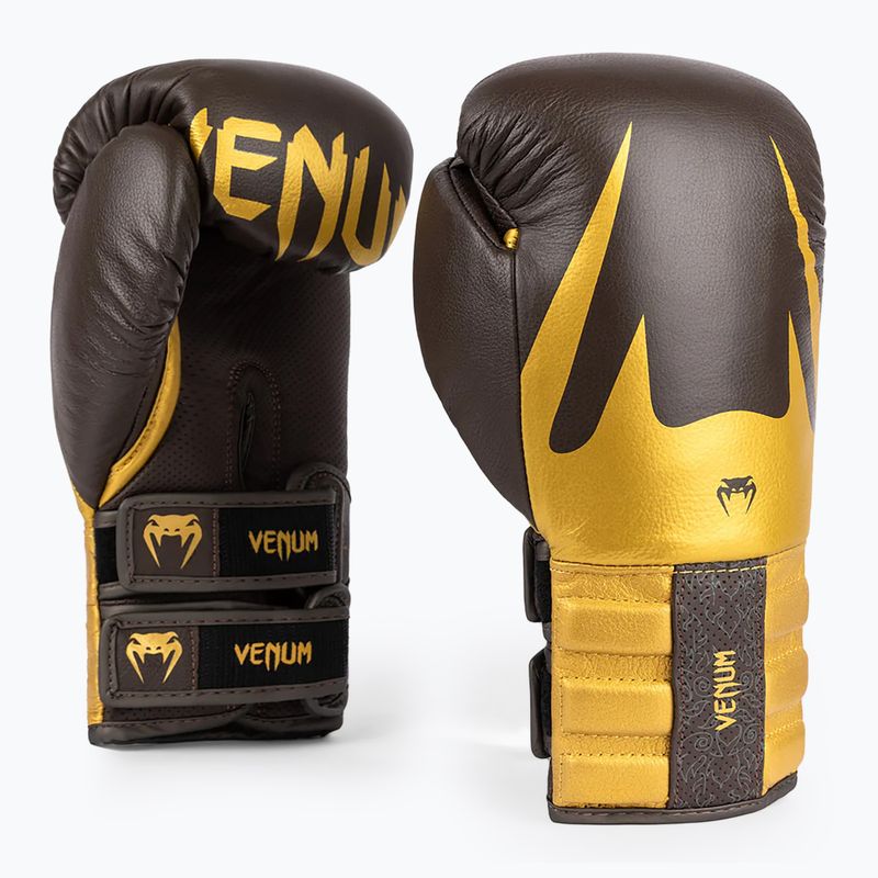 Rękawice bokserskie Venum Reverso Boxing chocolate/gold 4