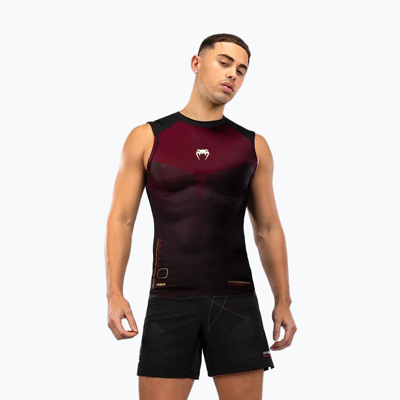 Koszulka treningowa męska Venum Tactical XT 05522  Rashguards black/burgundy/gold 2