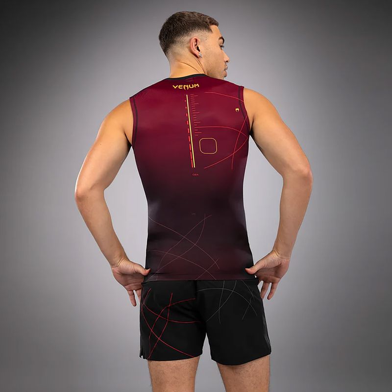 Koszulka treningowa męska Venum Tactical XT 05522  Rashguards black/burgundy/gold 3