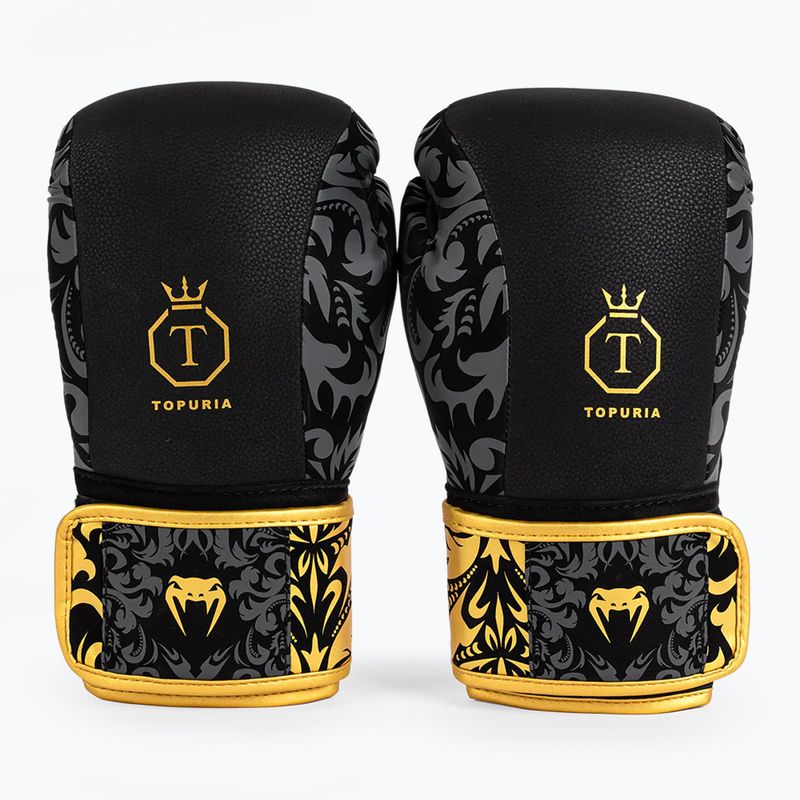 Rękawice bokserskie Venum x Ilia Topuria Unmatched Boxing black/gold 2
