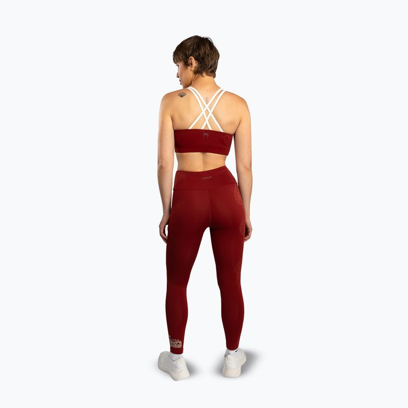 Legginsy treningowe damskie Venum Serpenti burgundy/ivory 3