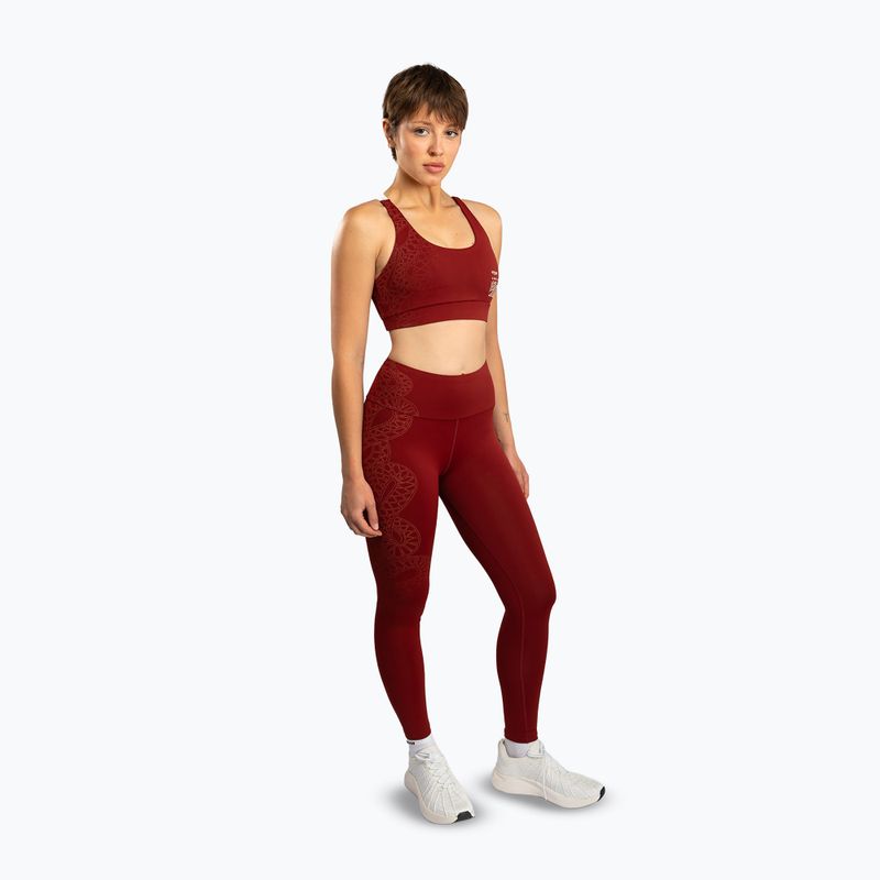 Legginsy treningowe damskie Venum Serpenti burgundy/ivory 4