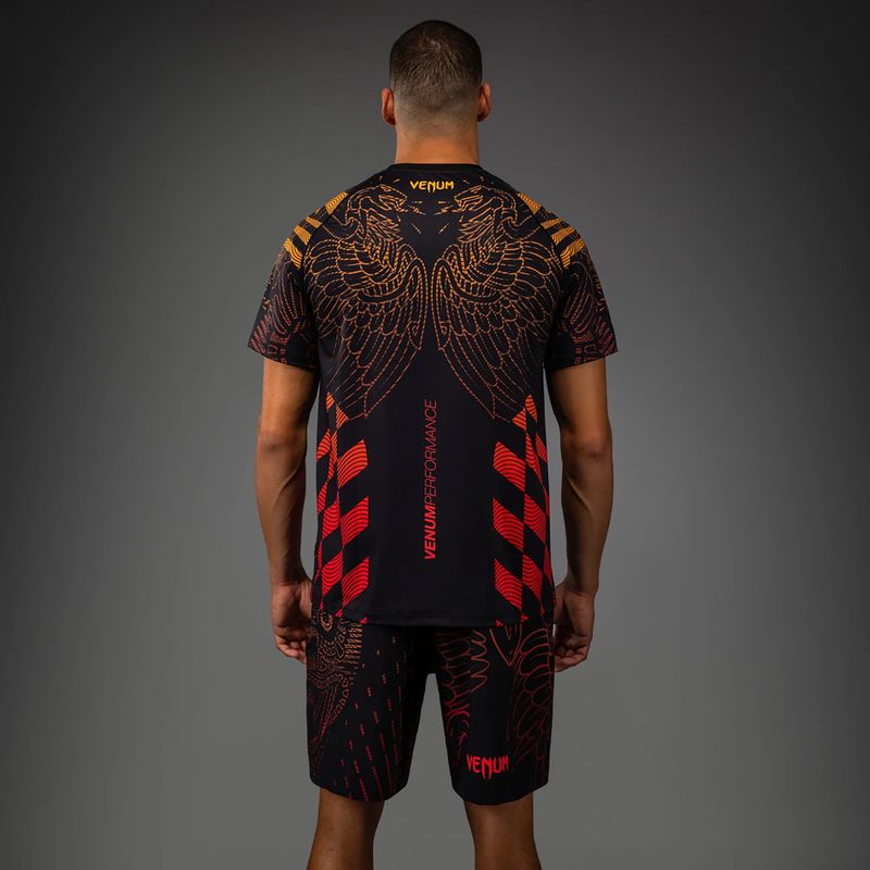 Koszulka męska Venum Quetzal Fury Dry-Tech black/fury red/tangerine 3