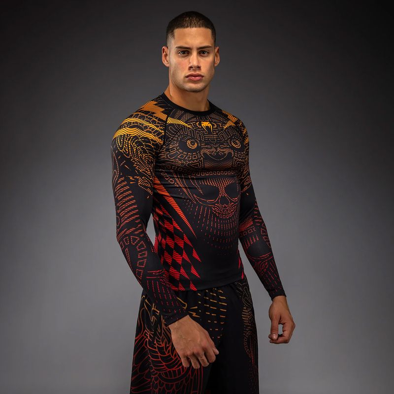 Rashguard longsleeve męski Venum Quetzal Fury Rashguard black/fury red/tangerine 4