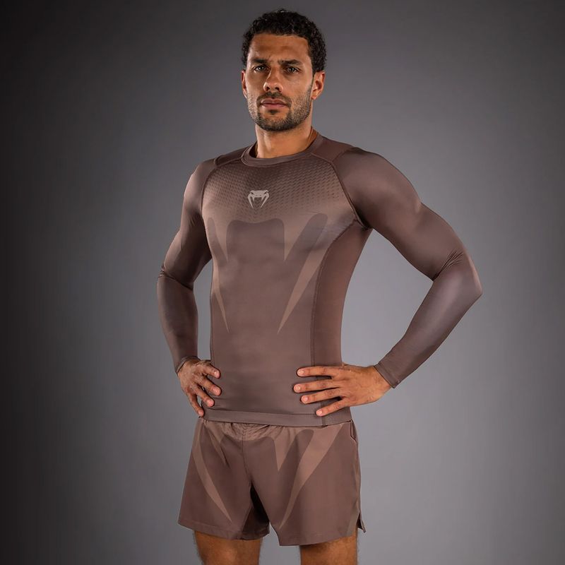 Rashguard longsleeve męski Venum No Gi Rashguards chocolate brown 3