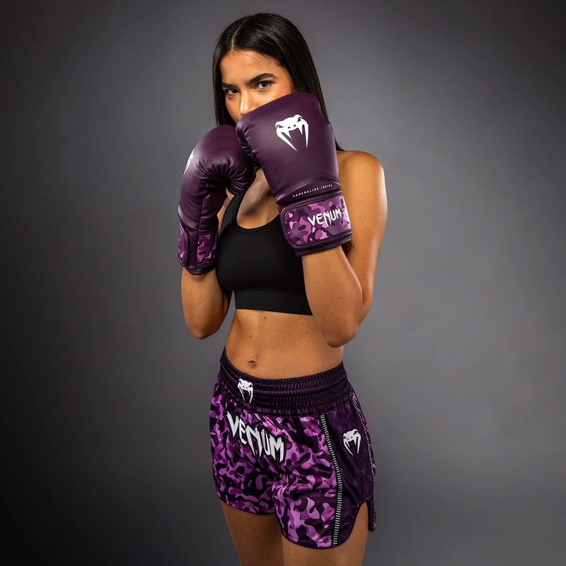 Spodenki treningowe damskie Venum Iris Muay Thai plum/pink 7