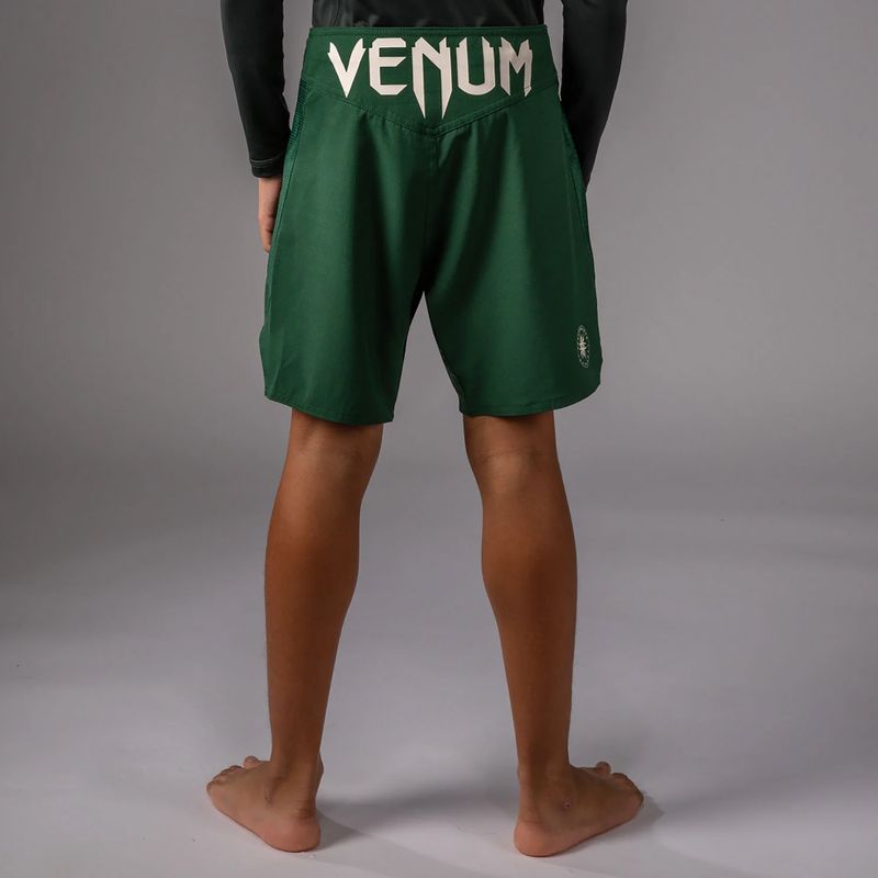 Spodenki treningowe dziecięce Venum Attack Kids Fightshorts forest green/off white 4