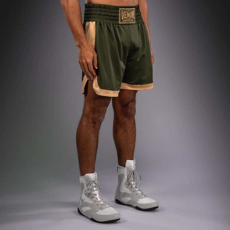 Spodenki treningowe męskie Venum Classic Boxing military green/sand 3