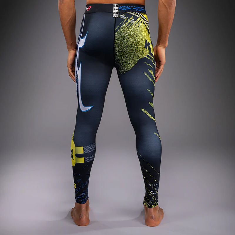Legginsy treningowe męskie Venum x TEKKEN 8 King Spats black/yellow 2