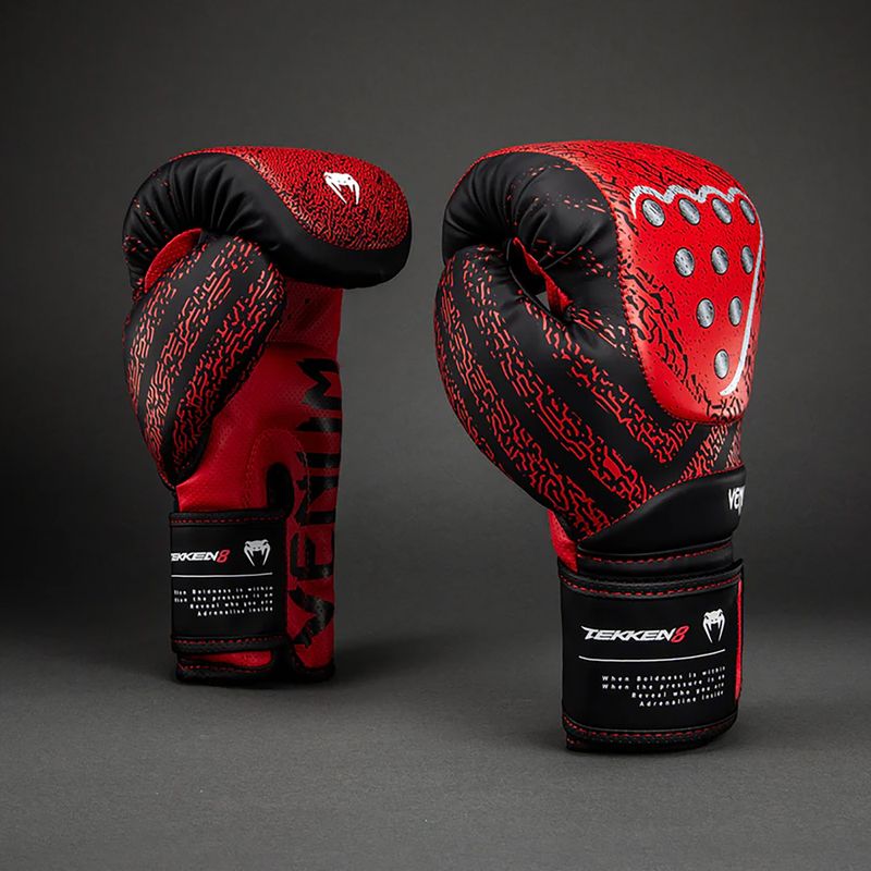 Rękawice bokserskie Venum x TEKKEN 8 Kazuya Boxing red/black 2