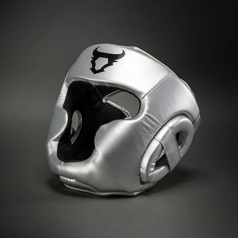 Kask bokserski Venum Ringhorns Charger Headgear silver/black 2