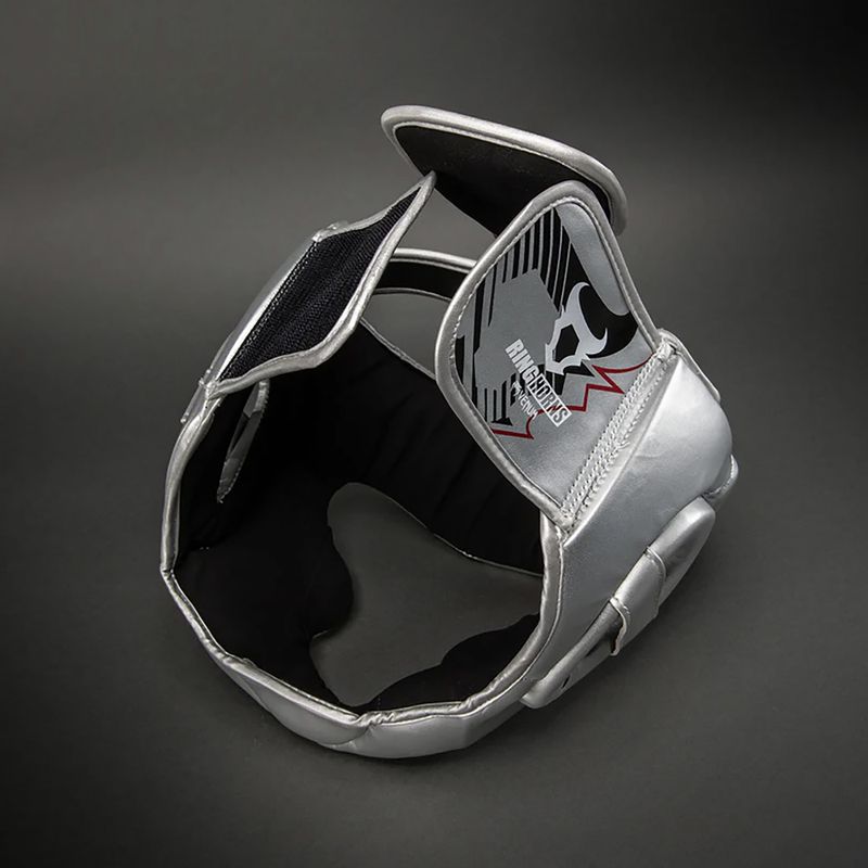 Kask bokserski Venum Ringhorns Charger Headgear silver/black 4