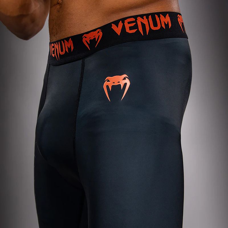 Legginsy treningowe męskie Venum Thunder Dragon Spats Black/Grey/Copper 6