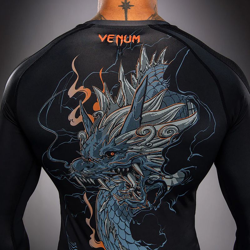 Rashguard longsleeve męski Venum Thunder Dragon black/grey/copper 6