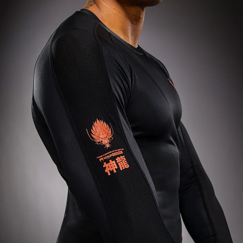 Rashguard longsleeve męski Venum Thunder Dragon black/grey/copper 7