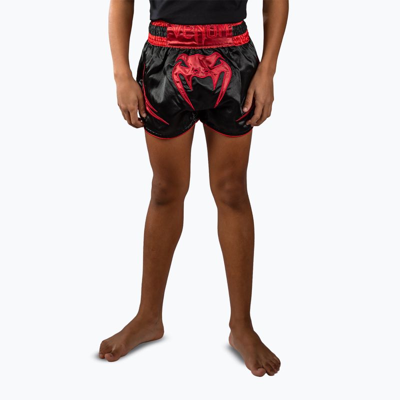 Spodenki treningowe dla dzieci Venum Attack Muay Thai black/red