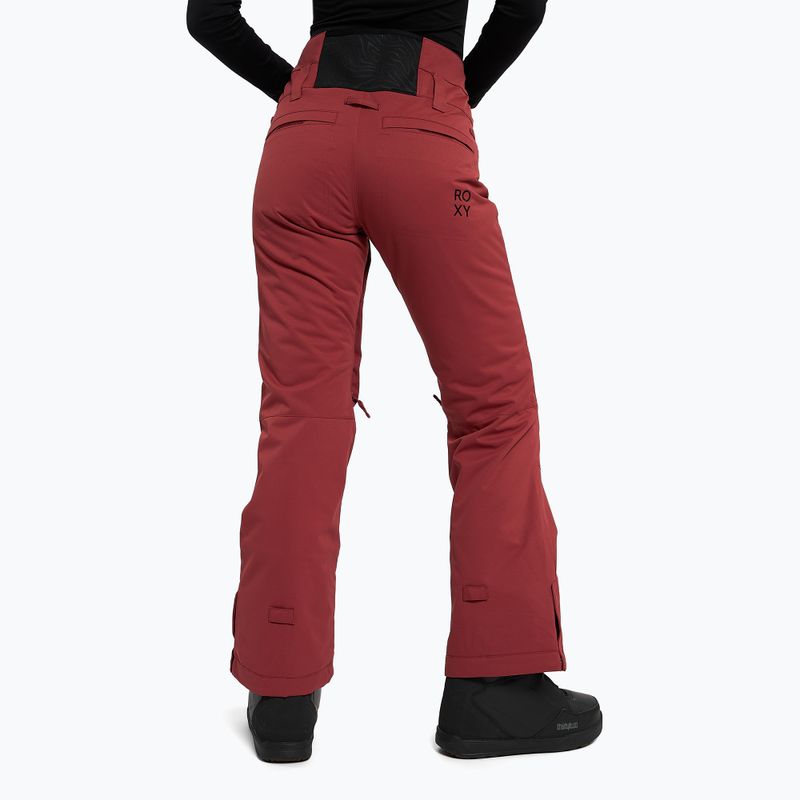Spodnie snowboardowe damskie ROXY Diversion brick red 4