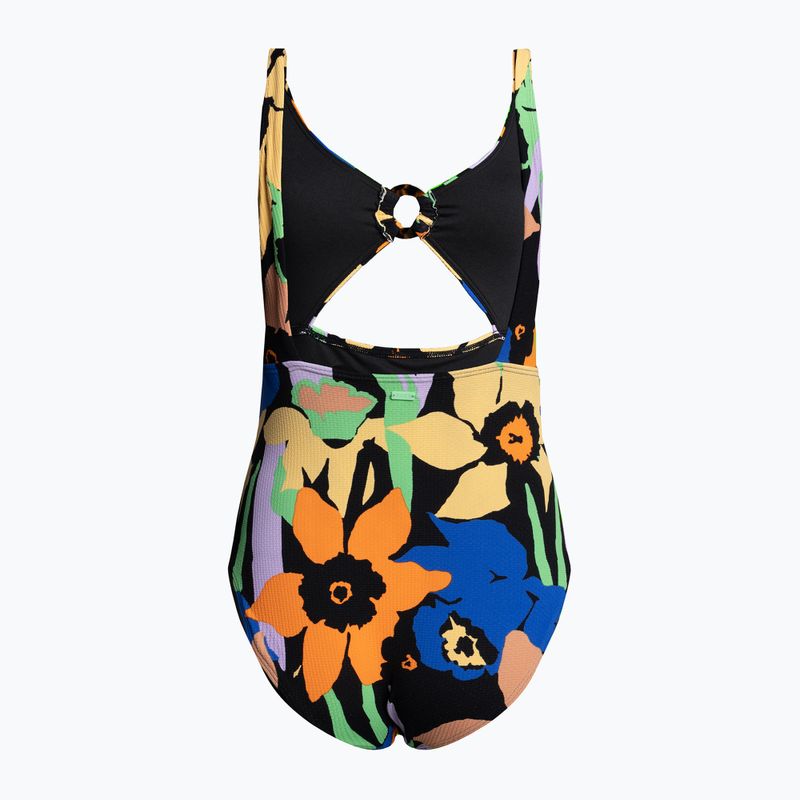 Strój kąpielowy jednoczęściowy damski ROXY Color Jam anthracite flower jammin 2