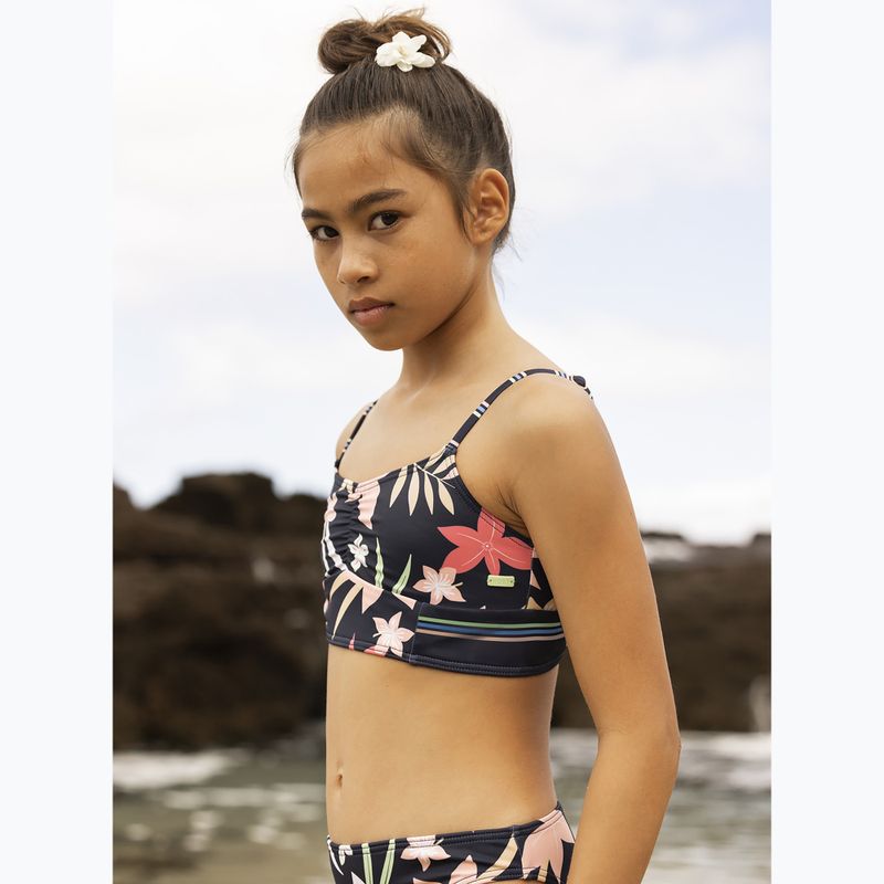 Strój kąpielowy dwuczęściowy dziecięcy ROXY Vacay For Life Crop Top Set mood indigo alma swim 10