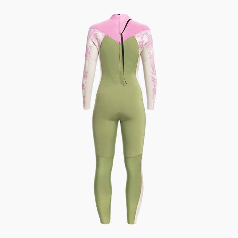 Pianka do pływania damska ROXY 4/3 mm Rise Back Zip GBS palmed out light gray 2