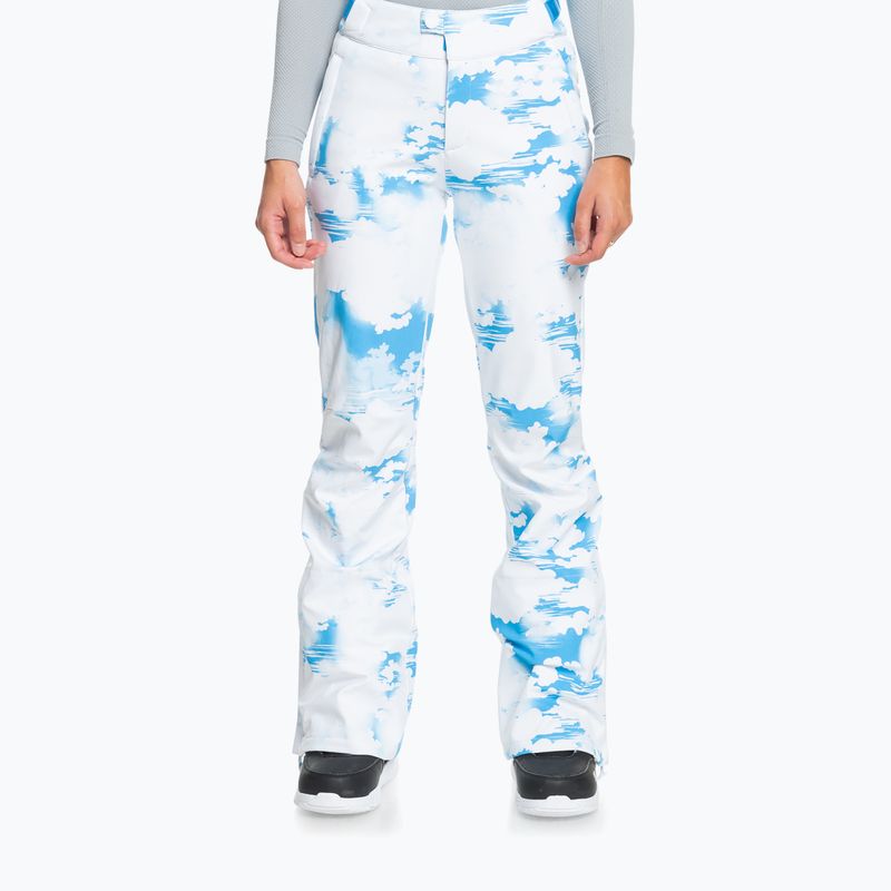 Spodnie snowboardowe damskie ROXY Chloe Kim azure blue clouds