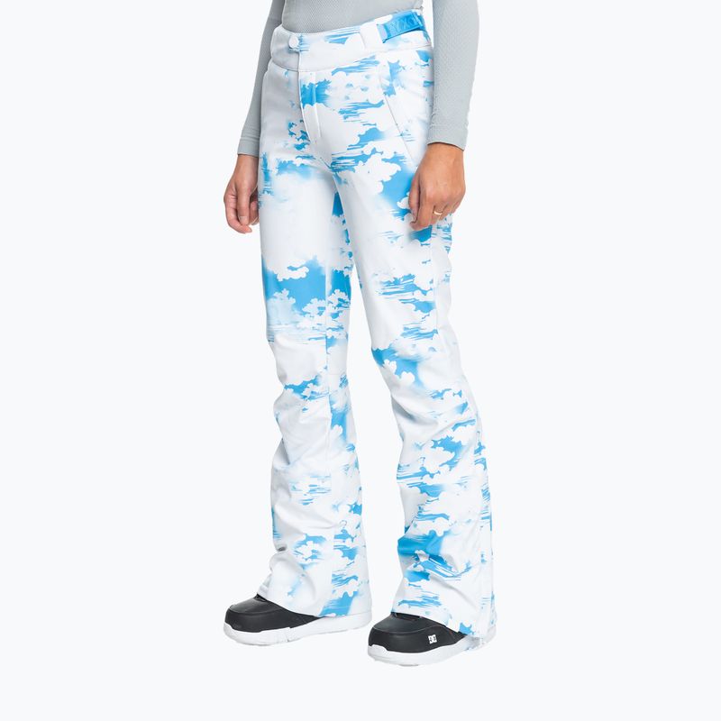 Spodnie snowboardowe damskie ROXY Chloe Kim azure blue clouds 2