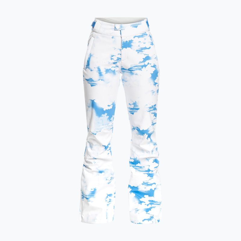 Spodnie snowboardowe damskie ROXY Chloe Kim azure blue clouds 6