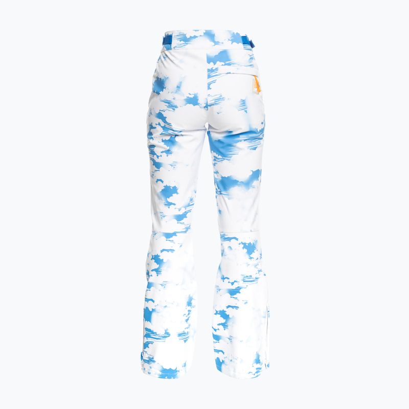 Spodnie snowboardowe damskie ROXY Chloe Kim azure blue clouds 7