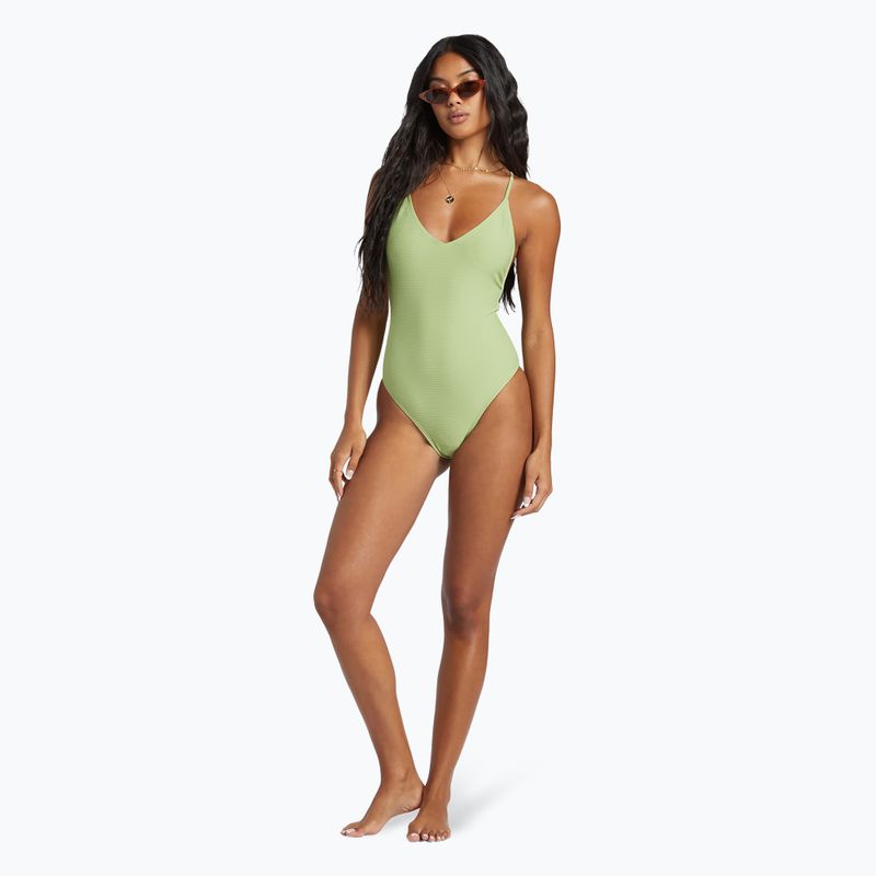 Strój kąpielowy jednoczęściowy damski Billabong Tanlines Sage palm green 6