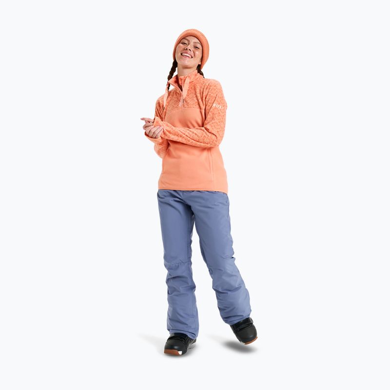 Bluza damska ROXY Sayna Half Zip peach pink roxygram tonal 2