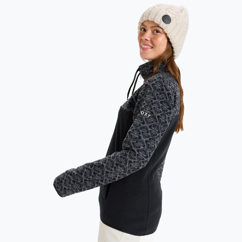Bluza damska ROXY Sayna Half Zip true black roxygram tonal 4