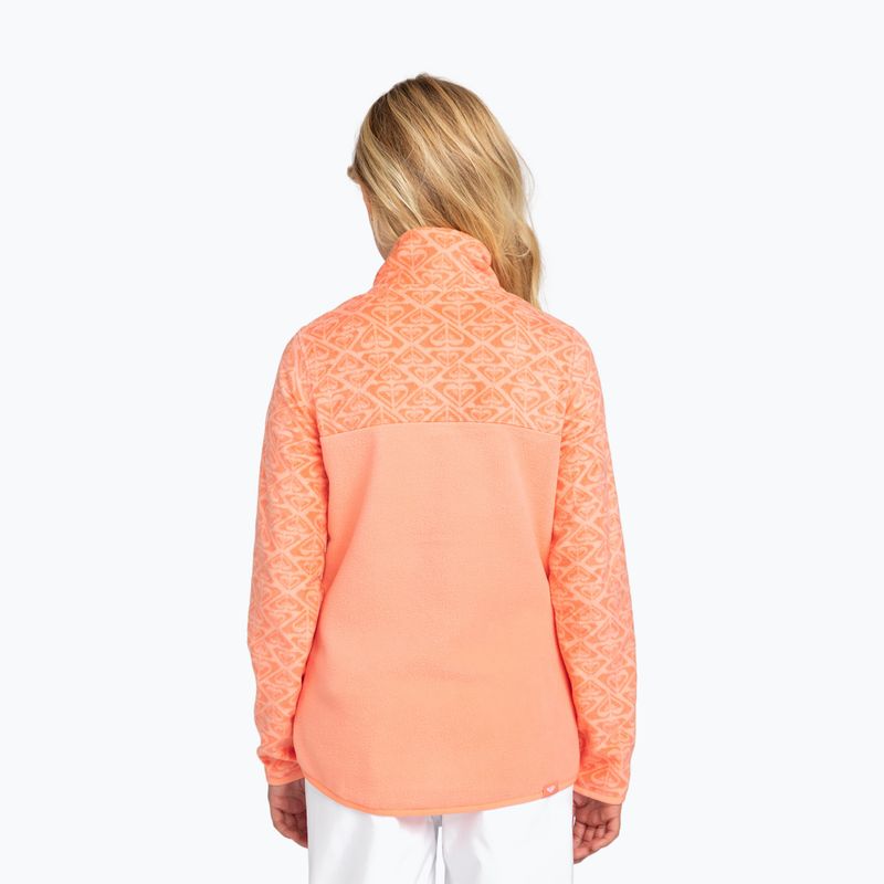 Bluza dziecięca ROXY Whitecamp Half Zip Girl peach pink roxygram tonal 2