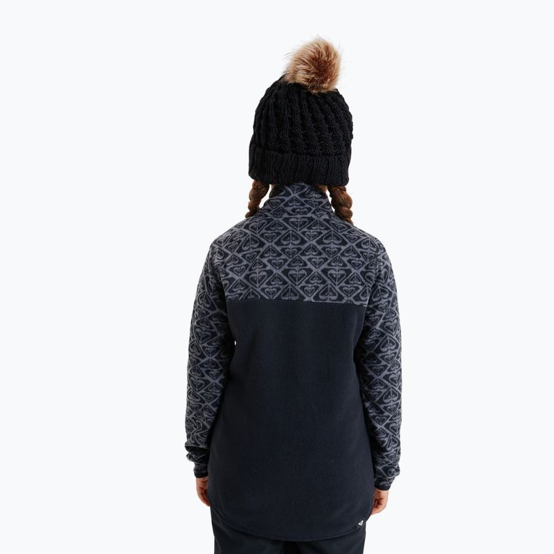Bluza dziecięca ROXY Whitecamp Half Zip Girl true black roxygram tonal 2