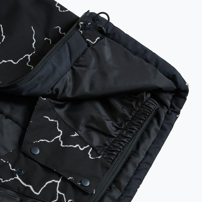Kurtka snowboardowa dziecięca Quiksilver High In The Hood Printed high energy black reflective 4