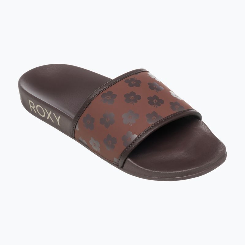 Klapki damskie ROXY Slippy IV brown combo 8