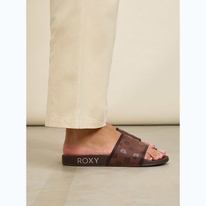 Klapki damskie ROXY Slippy IV brown combo 12