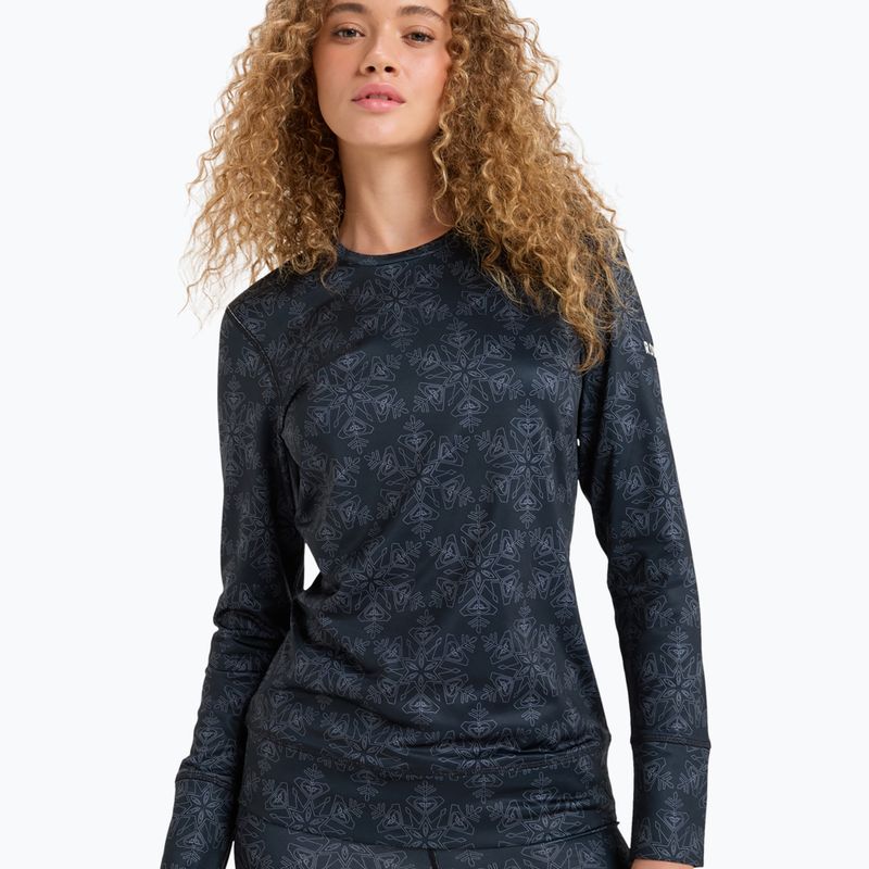 Bluza termoaktywna damska ROXY Daybreak Brushed true black/snowflakes