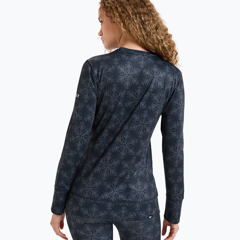 Bluza termoaktywna damska ROXY Daybreak Brushed true black/snowflakes 3