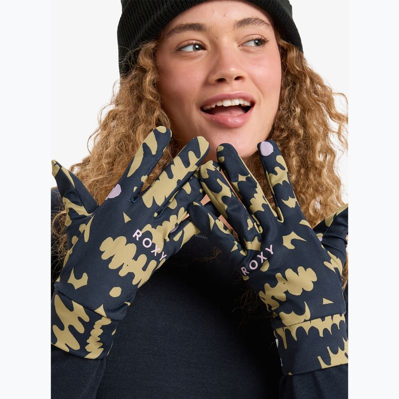Rękawice snowboardowe damskie Roxy Hydrosmart Liner fennel seed/big flower 5
