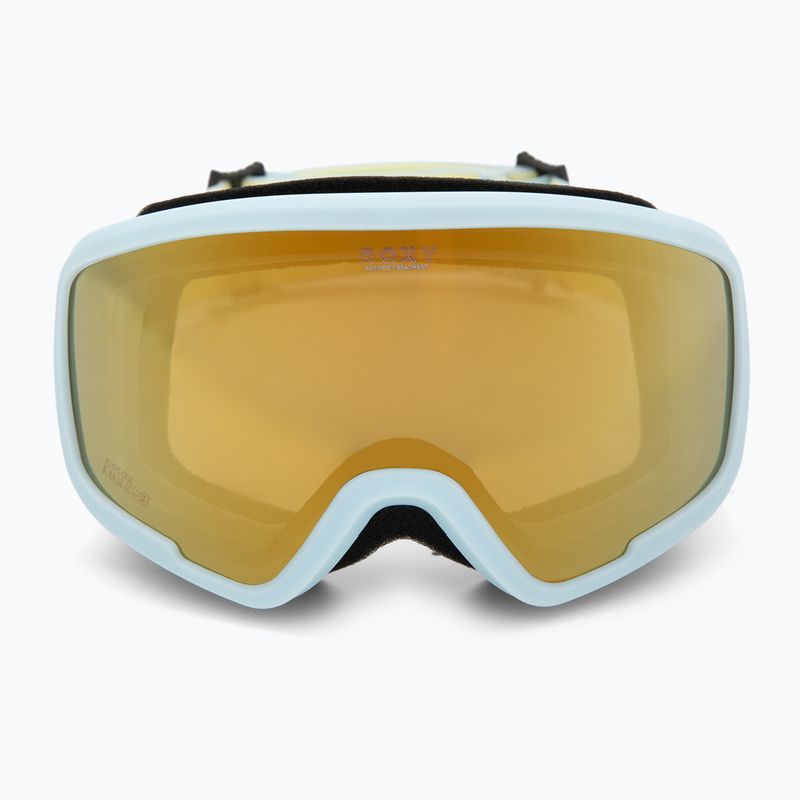 Gogle snowboardowe dziecięce ROXY Missy big flowers/clux ml light blue 2