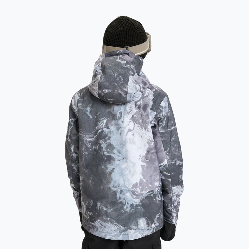 Kurtka snowboardowa dzięcięca Quiksilver Mission Printed thermostamp grayscale 3
