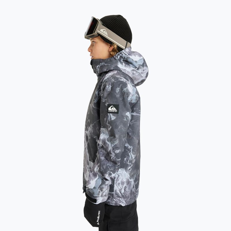 Kurtka snowboardowa dzięcięca Quiksilver Mission Printed thermostamp grayscale 4