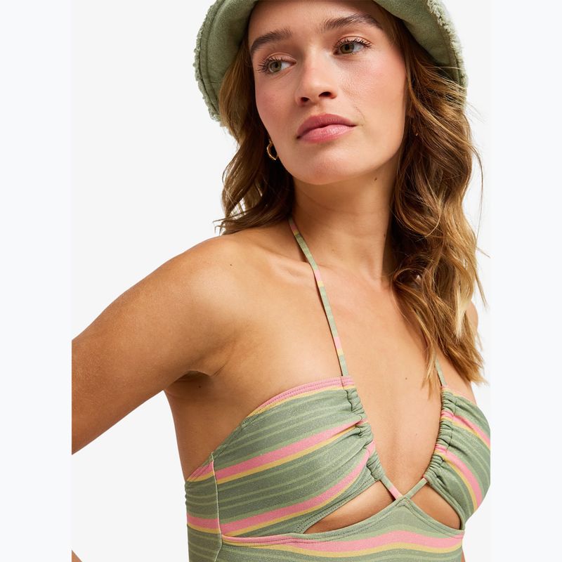Strój kąpielowy jednoczęściowy damski ROXY Dreamer HI oil green say it with stripes 5